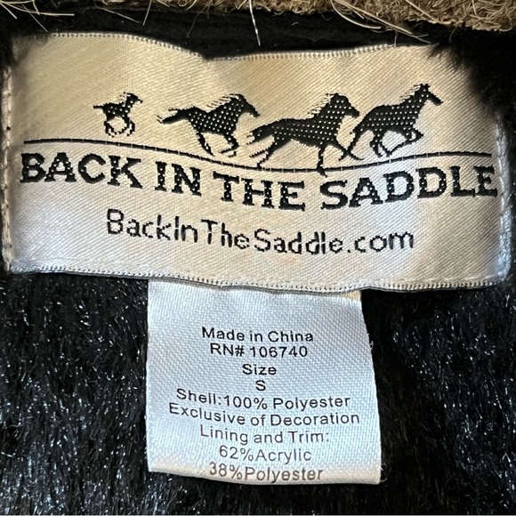 Back In The Saddle Faux Suede & Faux Fur Pile Lined Vest Small to Medium EUC - Picture 8 of 10